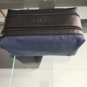 Dior Men's Navy and Black Toiletry Bag